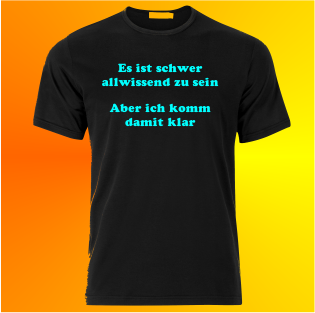 Es ist schwer allwissend zu sein ...